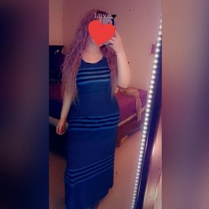 Blue and Black Long Dress 💙
